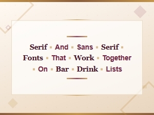 Best Serif and Sans Serif Font Pairings for Bar Drink Menus
