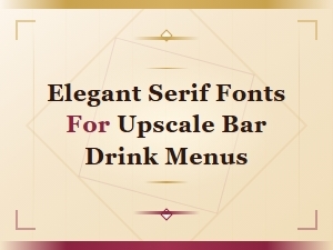 Elegant Serif Fonts for Upscale Bar Drink Menus